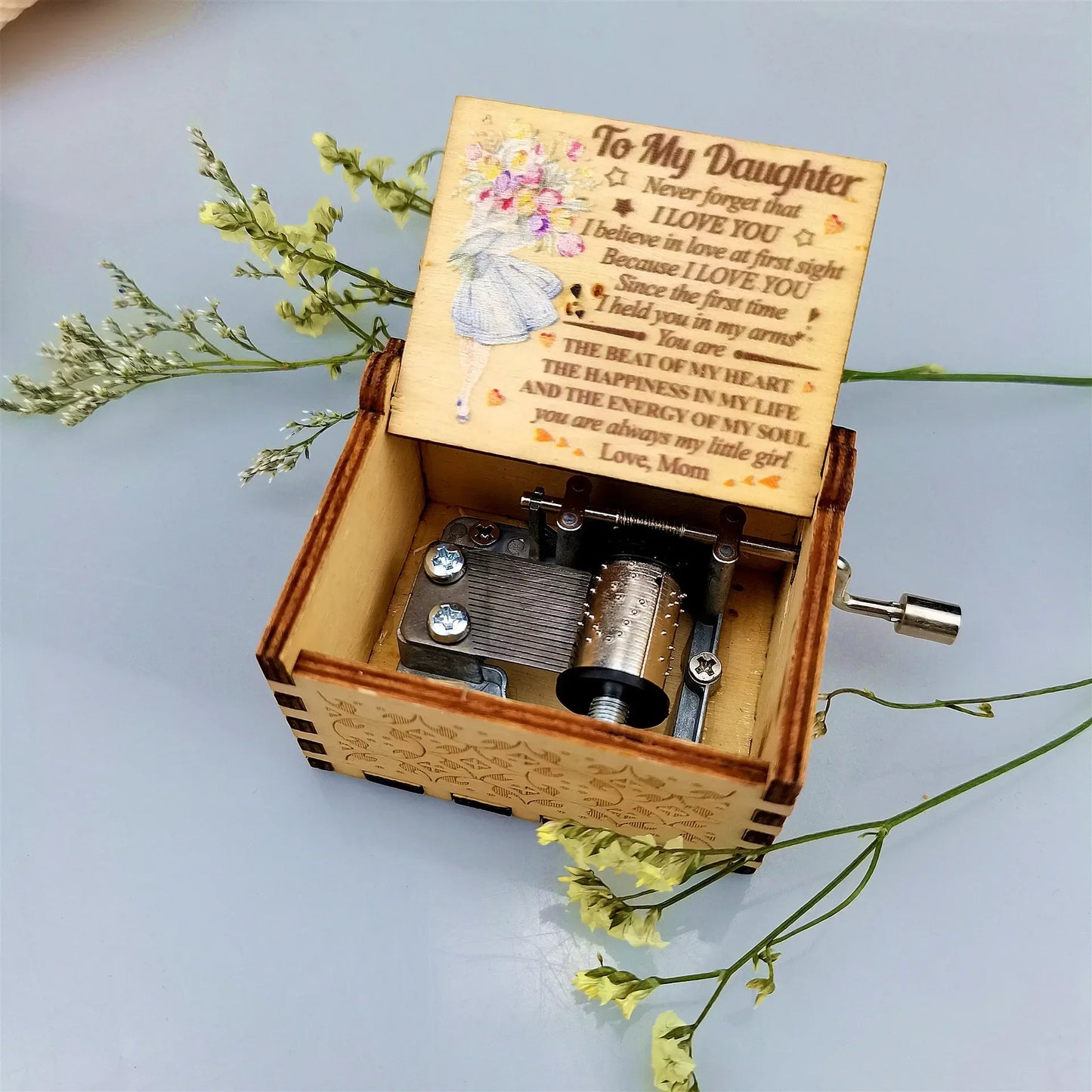 You Are My Sunshine Music Box Hand Crank Birthday Present Valentine's Day