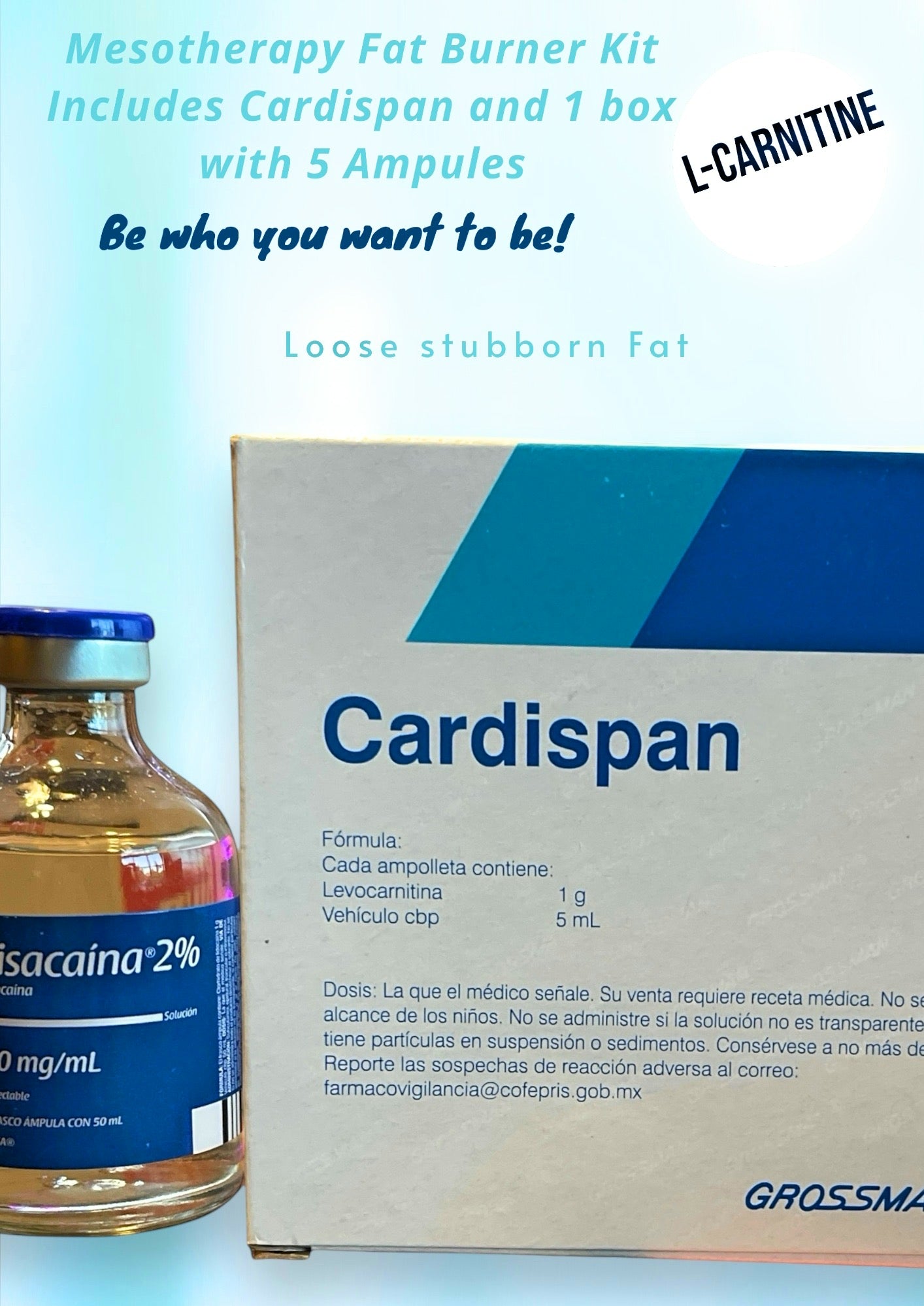 Cardispan Mesotherapy Fat Burning L-Carnitine Complete at home Kit